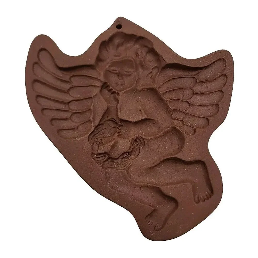Hartstone Stoneware Clay Pottery Cherub Cookie Ornament Mold Candace Faber VTG